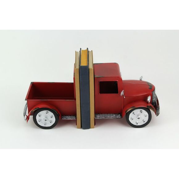 Zeckos Accents Vintage Red Pickup Truck Weathered Finish Metal